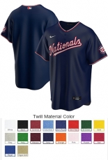 Washington Nationals Custom Letter and Number Kits for Alternate Jersey 01 Material Twill