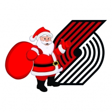 Portland Trail Blazers Santa Claus Logo heat sticker