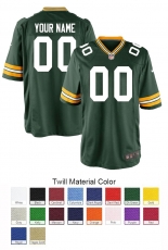 Green Bay Packers Custom Letter and Number Kits For New Green Jersey Material Twill