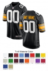 Pittsburgh Steelers Custom Letter and Number Kits For Alternate Jersey Material Twill