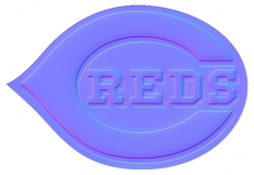 Cincinnati Reds Colorful Embossed Logo heat sticker