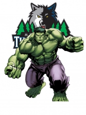 Minnesota Timberwolves Hulk Logo custom vinyl decal