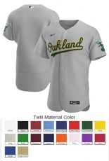 Oakland Athletics Custom Letter and Number Kits for Road Jersey Material Twill