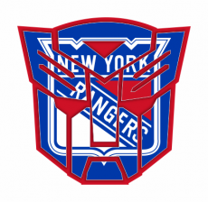 Autobots New York Rangers logo heat sticker