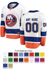 New York Islanders Custom Letter and Number Kits for Away Jersey Material Twill