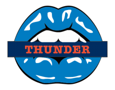Oklahoma City Thunder Lips Logo heat sticker