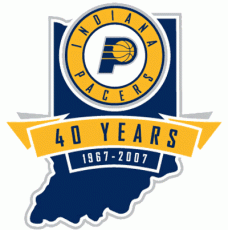 Indiana Pacers 2006-2007 Anniversary Logo custom vinyl decal