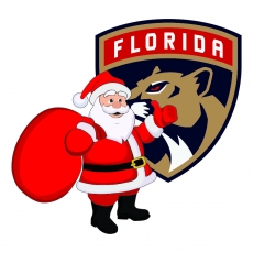 Florida Panthers Santa Claus Logo heat sticker