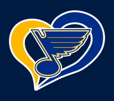 St. Louis Blues Heart Logo heat sticker