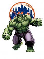 New York Mets Hulk Logo heat sticker