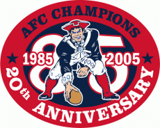 New England Patriots 2005 Anniversary Logo custom vinyl decal