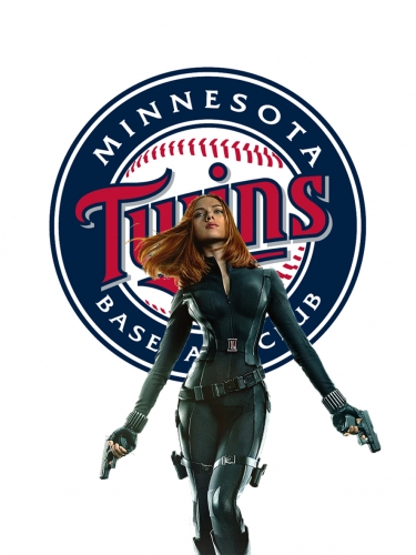 Minnesota Twins Black Widow Logo heat sticker