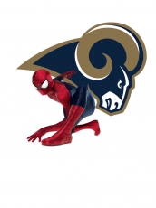 Los Angeles Rams Spider Man Logo heat sticker