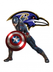 Baltimore Ravens Captain America Logo heat sticker