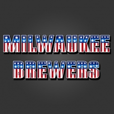 Milwaukee Brewers American Captain Logo heat sticker