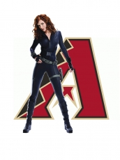 Arizona Diamondbacks Black Widow Logo heat sticker