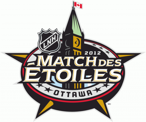 NHL All-Star Game 2011-2012 Alt. Language Logo heat sticker