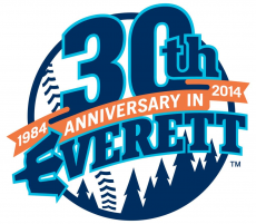 Everett AquaSox 2014 Anniversary Logo heat sticker