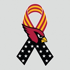 Arizona Cardinals Ribbon American Flag logo custom vinyl decal