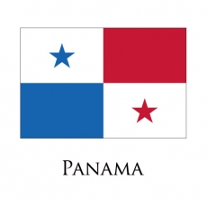 Panama flag logo heat sticker