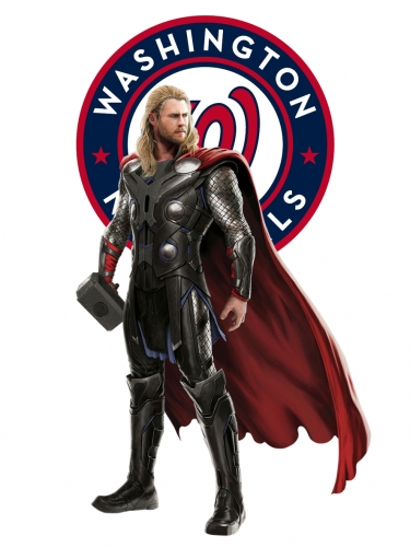 Washington Nationals Thor Logo heat sticker