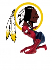 Washington Redskins Spider Man Logo heat sticker