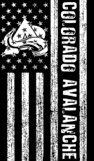 Colorado Avalanche Black And White American Flag logo custom vinyl decal