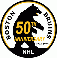 Boston Bruins 1973 74 Anniversary Logo heat sticker