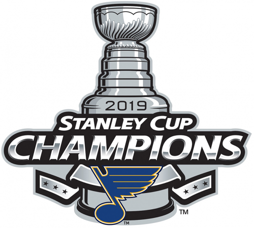 St. Louis Blues 2018 19 Champion Logo heat sticker