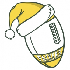 Green Bay Packers Football Christmas hat logo custom vinyl decal