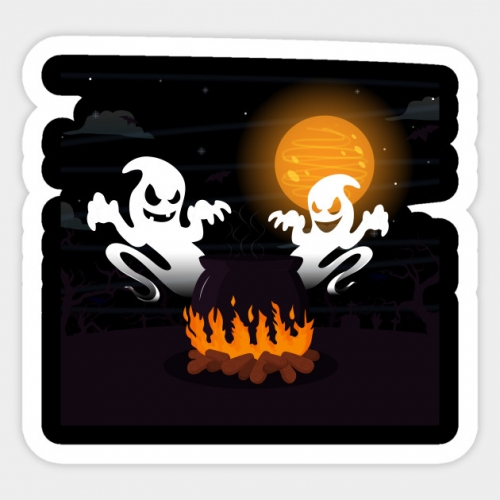 Halloween Logo 21 heat sticker