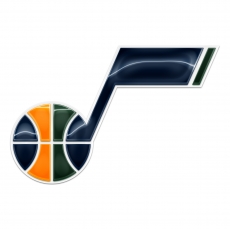Utah Jazz Crystal Logo heat sticker