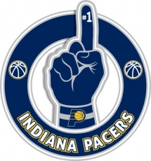Number One Hand Indiana Pacers logo heat sticker