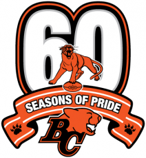 BC Lions 2013 Anniversary Logo heat sticker
