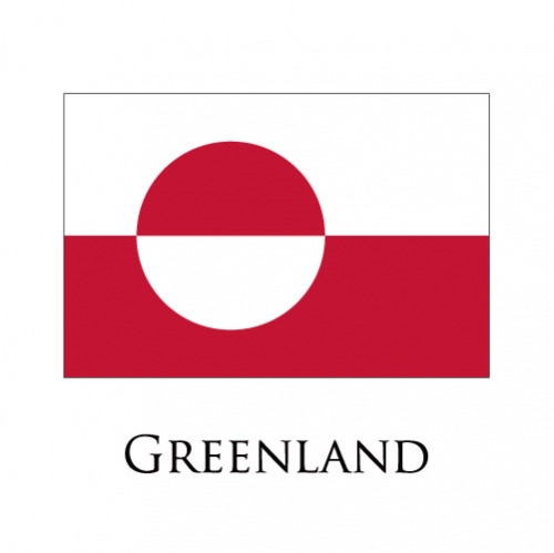 Greenland flag logo heat sticker