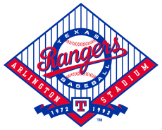 Texas Rangers 1993 Stadium Logo heat sticker