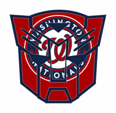 Autobots Washington Nationals logo heat sticker