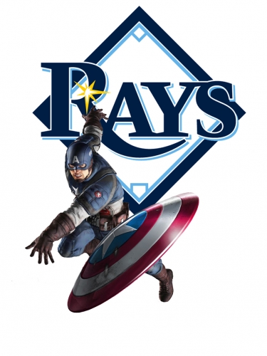 Tampa Bay Rays Captain America Logo heat sticker