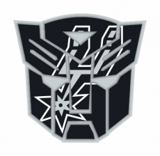Autobots San Antonio Spurs logo heat sticker