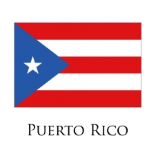Puerto Rico flag logo heat sticker