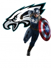 Philadelphia Eagles Captain America Logo heat sticker