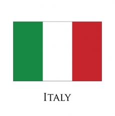 Italy flag logo heat sticker