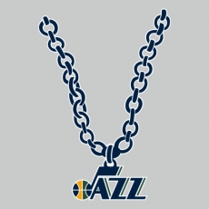 Utah Jazz Necklace logo heat sticker