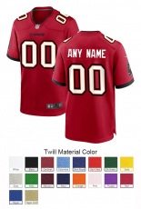 Tampa Bay Buccaneers Custom Letter and Number Kits For Red Jersey 01 Material Twill