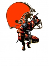Cleveland Browns Deadpool Logo custom vinyl decal