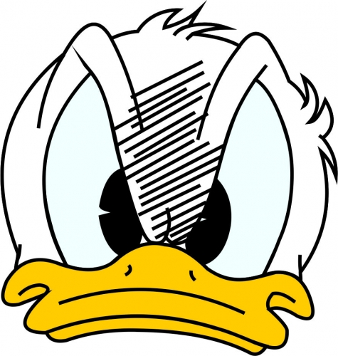 Donald Duck Logo 03 custom vinyl decal