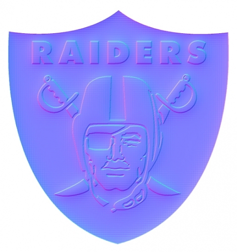 Oakland Raiders Colorful Embossed Logo heat sticker
