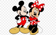 Mickey and Minnie Mouse Logo 05 heat sticker
