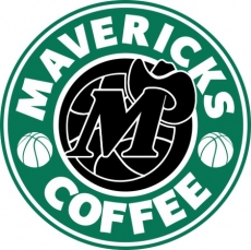Dallas Mavericks Starbucks Coffee Logo heat sticker