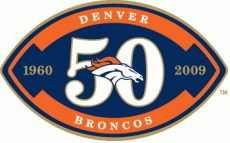 Denver Broncos 2009 Anniversary Logo heat sticker